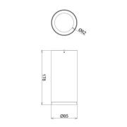 LED opbouwdownlight Lucea 20 W zwart