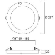 Sylvania Start 5in1 LED downlight in-/opbouw PIR