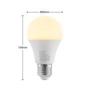 LED lamp E27 A60 9,5W 3.000K opaal, 10 per set