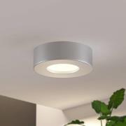 Prios LED plafondlamp Edwina, zilver, 12 cm, set van 10