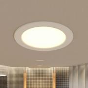 Prios LED inbouwlamp Rida, 10st, wit, 23cm, 25W, CCT, IP44