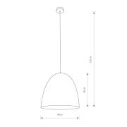 Hanglamp Egg M van metaal, Ø 38 cm, zwart