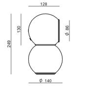 Stilnovo Gravitino LED tafellamp met magneet grijs