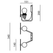 Stilnovo Bugia LED wandlamp 2-lamps groen