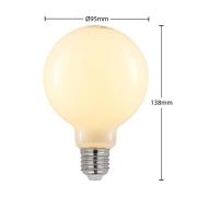 LED lamp E27 4W 2.700K G95 bollamp dimbaar, opaal