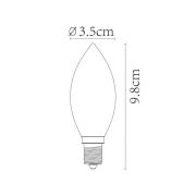 Kaarslamp E14 3W 2.200K dimbaar
