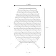Colin LED tafellamp voor buiten, oplaadbare batterij, 36 cm, naturel
