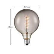 Lucande LED lamp E27 G125 4 W rook 1.800 K dimbaar
