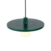 LED buiten hanglamp Montoya van aluminium, groen