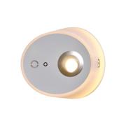 LED wandlamp Zoom, spot, USB-uitgang, grijs