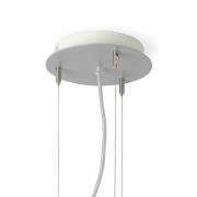 LED hanglamp LARAwood M, wit eiken, Ø 43 cm