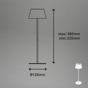 Kiki LED tafellamp, wit, IP44, 3.000 K, RGBW