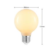 LED lamp E27 4W G80 2.700K dimbaar opaal 3 per set