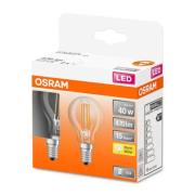 OSRAM Classic P LED lamp E14 4W 2700K helder 2/set