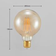 LED lamp E27 G95 6,5W 2.500K amber 3-step-dimmer