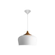 Aluminor Voltige hanglamp, wit met houtdetail