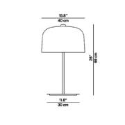 Luceplan Zile tafellamp duifgrijs, hoogte 66 cm