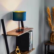Tafellamp Golden Roller donkerblauw/goud 30 cm
