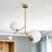 Hanglamp Lunio, 2-lamps, goud