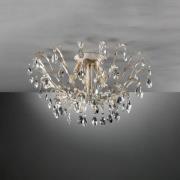Plafondlamp Cesta, 5-lamps met kristallen