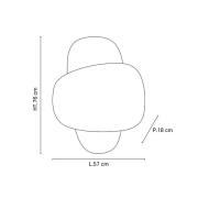 MARKET SET wandlamp Screen 70's, 76 cm, berken/curry, textiel