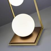 Tafellamp Buble goud opaalglas 4-lamps dimmer