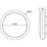 BRUMBERG Gavan LED plafondlamp, IP65, wit Ø42cm