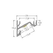 BRUMBERG One LED opbouw hoekprofiel, aluminium, 1 meter