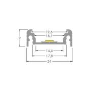 Montageprofiel BRUMBERG hoogte 9 mm lengte 2 m, zwart