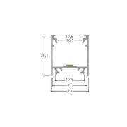 BRUMBERG montageprofiel hoogte 25 mm lengte 2 m aluminium