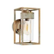 Buitenwandlamp Cubic 3372 antiek messing/helder
