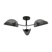 Plafondlamp Gomez, zwart, 3-lamps