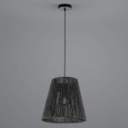 Rope hanglamp van papier, zwart, Ø 38cm