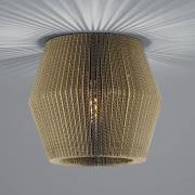 Plafondlamp Layer gemaakt van karton, dubbele afgeknotte kegel