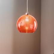 Hanglamp Colour, glazen kap rood