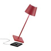 Zafferano Poldina accu-tafellamp IP65 rood