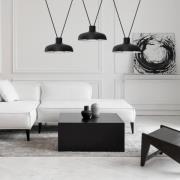 Hanglamp Linea, zwart, 3-lamps