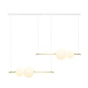 LED hanglamp 22235 lengte 105cm goud/wit/opaal