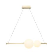 LED hanglamp 22108 2-lamps goud mat/opaal