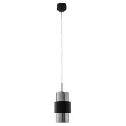 Hanglamp 22002 van glas en metaal zwart mat