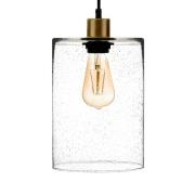 Hanglamp Soda, 3-lamps, glazen kap helder