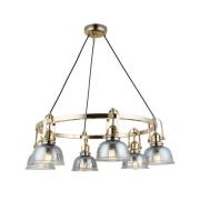 Kroonluchter Mago, goud, 6-lamps