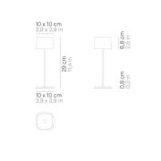 Zafferano Ofelia 3K tafellamp IP65 corten