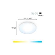 WiZ SuperSlim LED plafondlamp CCT Ø29cm wit