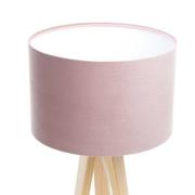 Driebeen tafellamp Rosabelle, roze / naturel