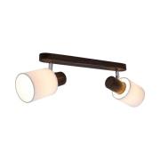 Envostar Nale 2 plafondlamp 2-lamps grenen walnoot