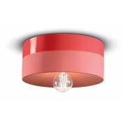 Plafondlamp Pi keramiek glanzend/mat Ø 25 cm rood