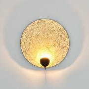 LED wandlamp Traversa, glanzend goud, Ø 35 cm