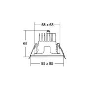 BRUMBERG Apollo Micro facetgeslepen, hoekig, DALI, 3500 K, wit