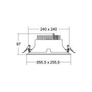 BRUMBERG Apollo Mega facetgeslepen, hoekig, DALI, 3000K, wit